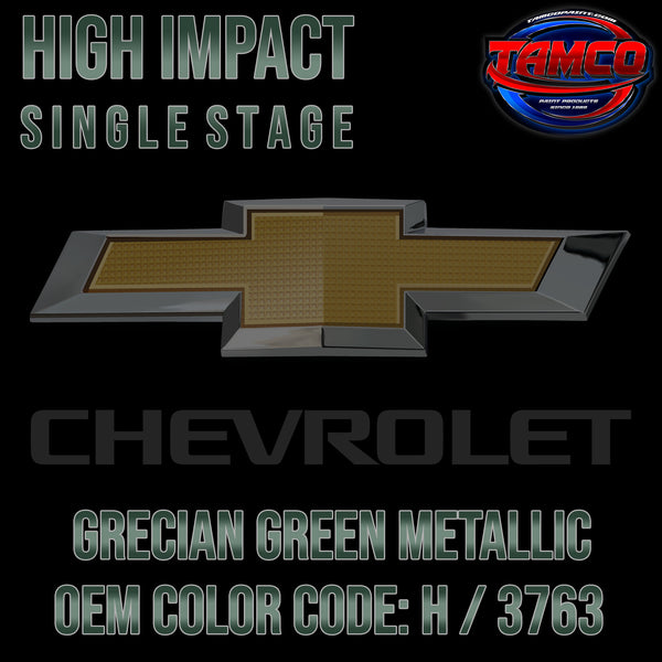 Chevrolet Grecian Green Metallic | H / 3763 | 1968 | OEM High Impact Single Stage