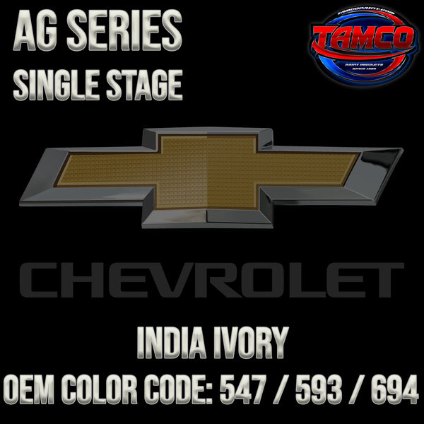 Chevrolet Indian Ivory | 547 / 593 / 694 | 1954 | OEM AG Series Single Stage