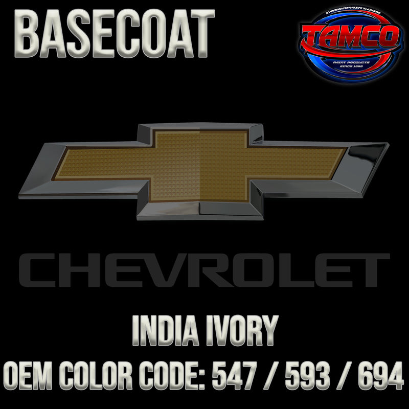 Chevrolet Indian Ivory | 547 / 593 / 694 | 1954 | OEM Basecoat