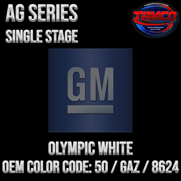GM Olympic White | 50 / GAZ / 8624 | 1985-2024 | OEM AG Series Single Stage
