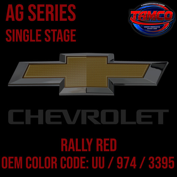 Chevrolet Rally Red | UU / 974 / 3395 | 1965-1968 | OEM AG Series Single Stage