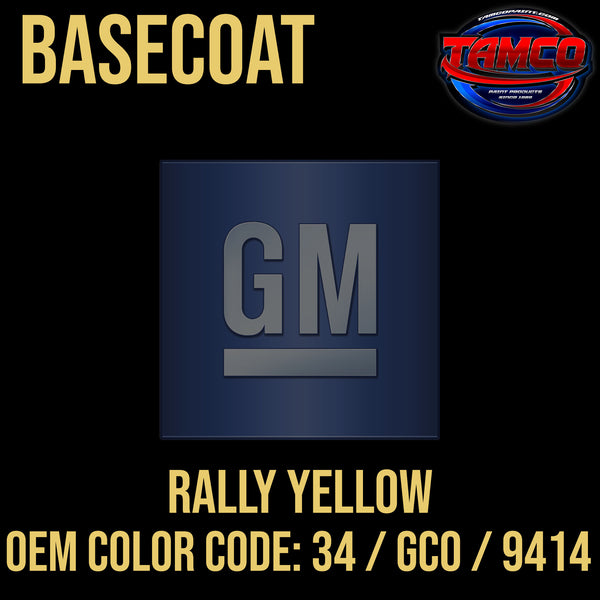 GM Rally Yellow | 34 / GCO / 9414 | 2002-2023 | OEM Basecoat
