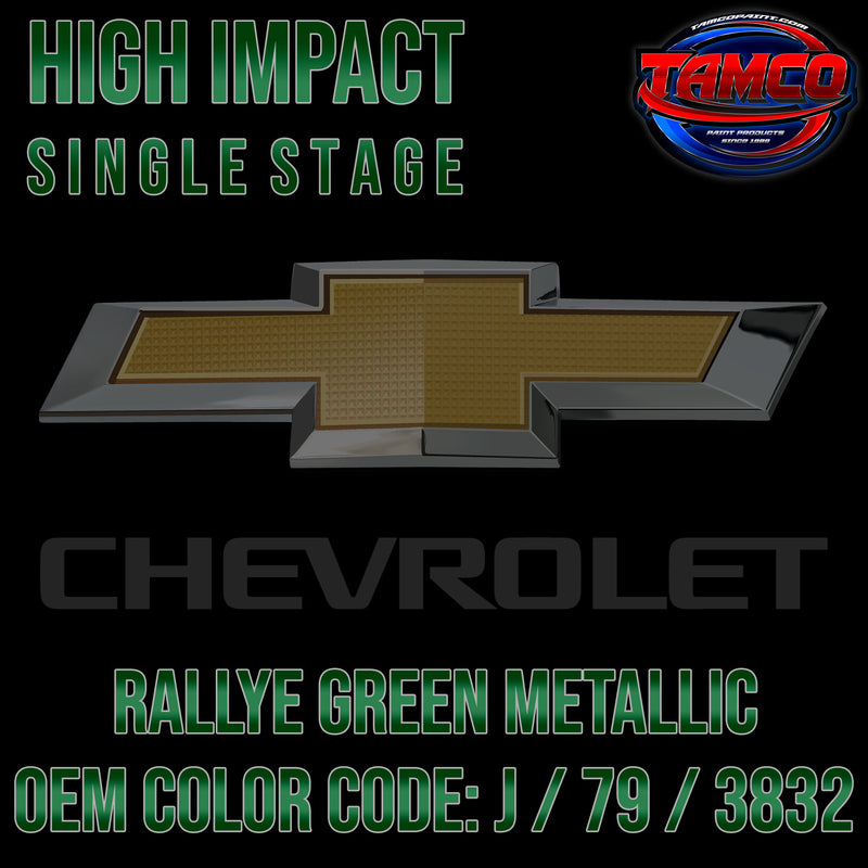 Chevrolet Rallye Green Metallic | J / 79 / 3832 | 1968-1969 | OEM High Impact Single Stage
