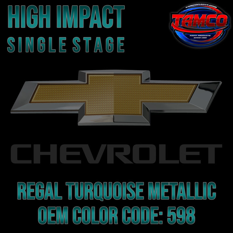 Chevrolet Regal Turquoise Metallic | 598 | 1955 | OEM High Impact Single Stage