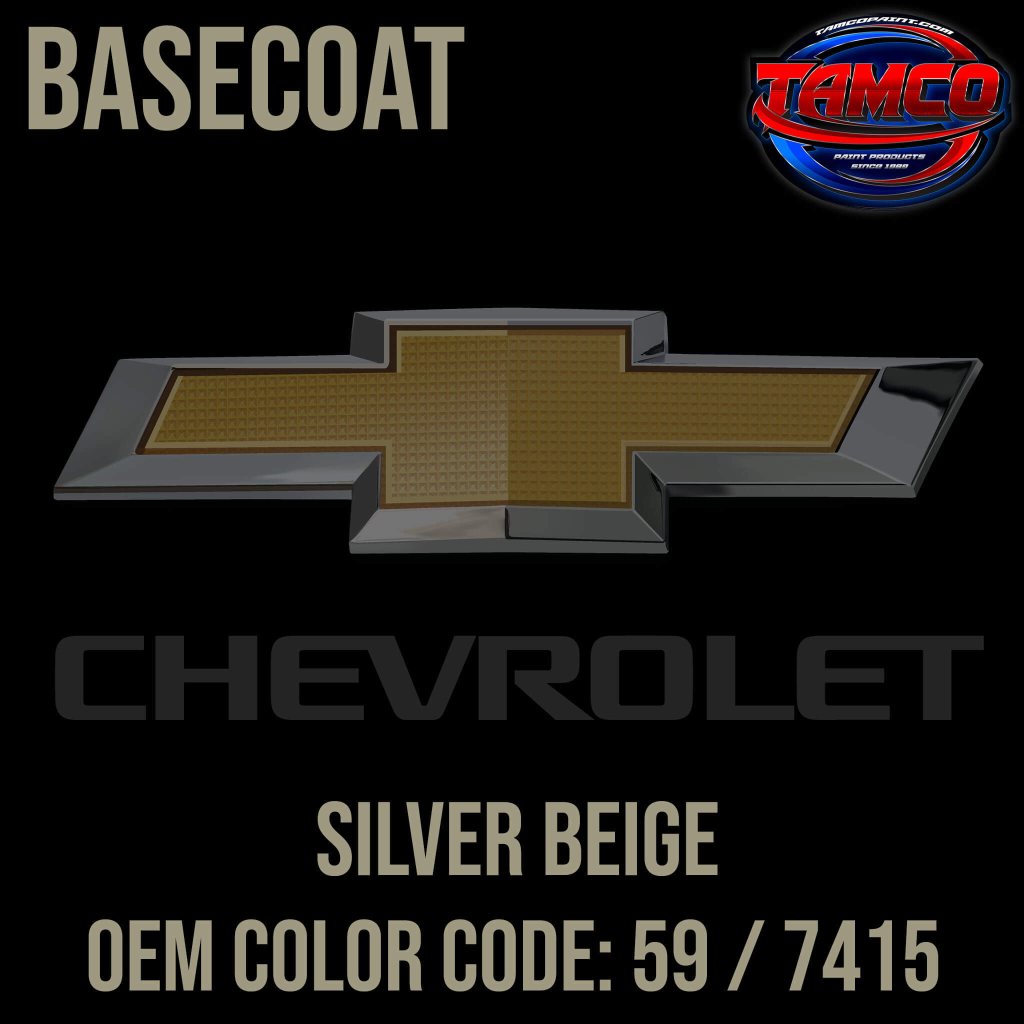 Tamco Paint Silver Beige Metallic Code 59 / 7415 OEM Basecoat