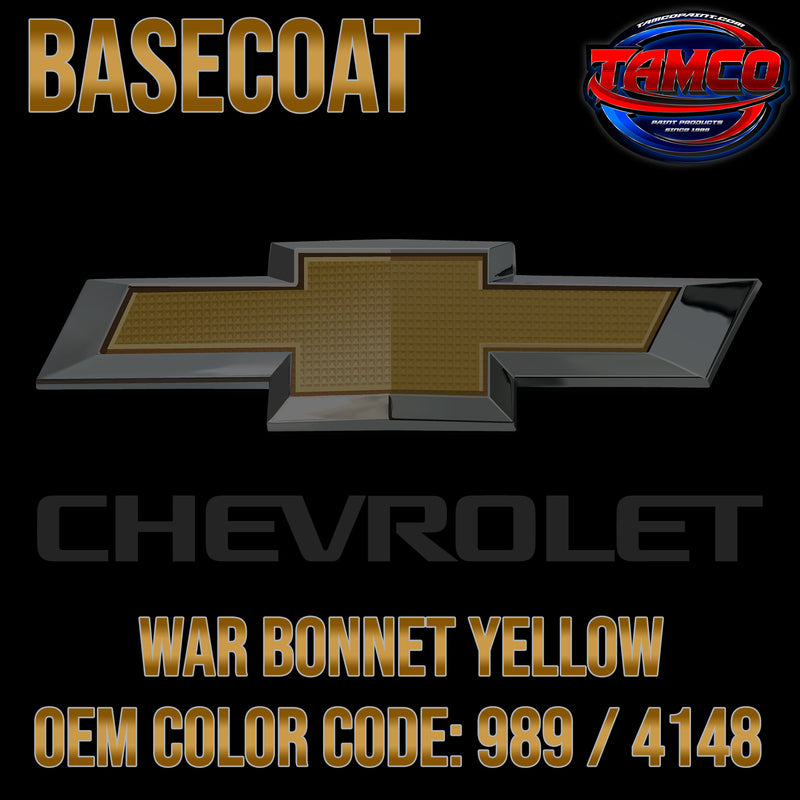 Chevrolet War Bonnet Yellow | 989 / 4148 | 1971-1972 | OEM Basecoat