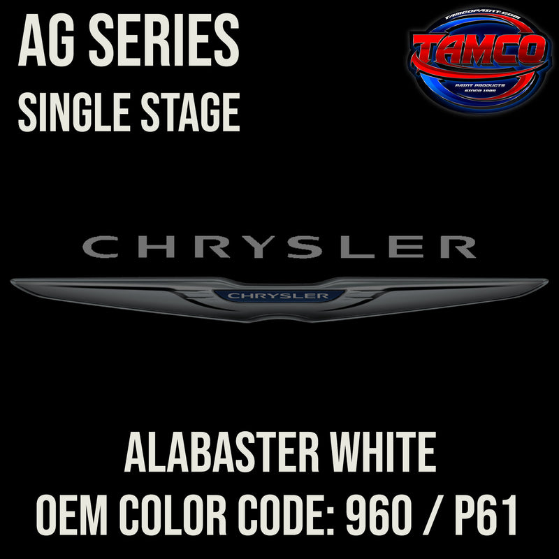 Chrysler Alabaster White | 960 / P61 | 2004-2006 | OEM AG Series Single Stage