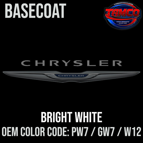 Chrysler Bright White | PW7 / GW7 / W12 | 1991-2022 | OEM Basecoat