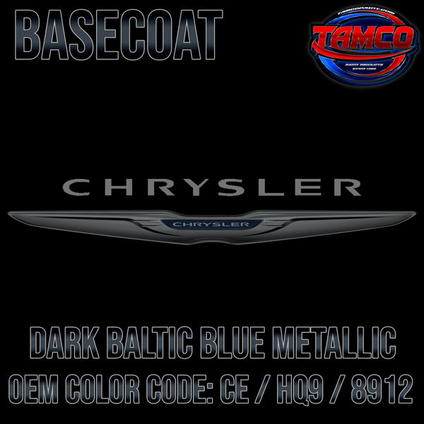 Chrysler Dark Baltic Blue Metallic | CE / HQ9 / 8912 | 1988-1990 | OEM Basecoat
