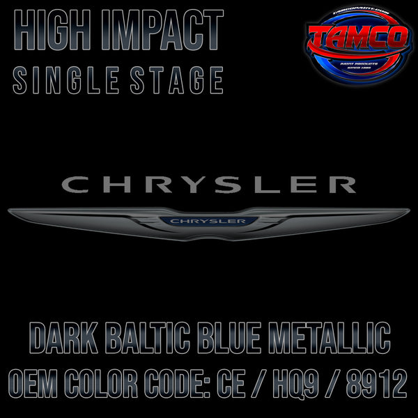 Chrysler Dark Baltic Blue Metallic | CE / HQ9 / 8912 | 1988-1990 | OEM High Impact Single Stage