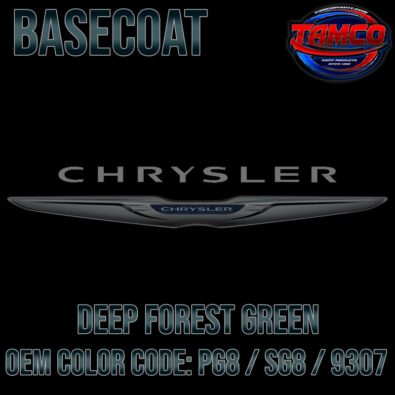 Chrysler Deep Forest Green | PG8 / SG8 / 9307 | 1996-2002 | OEM Basecoat