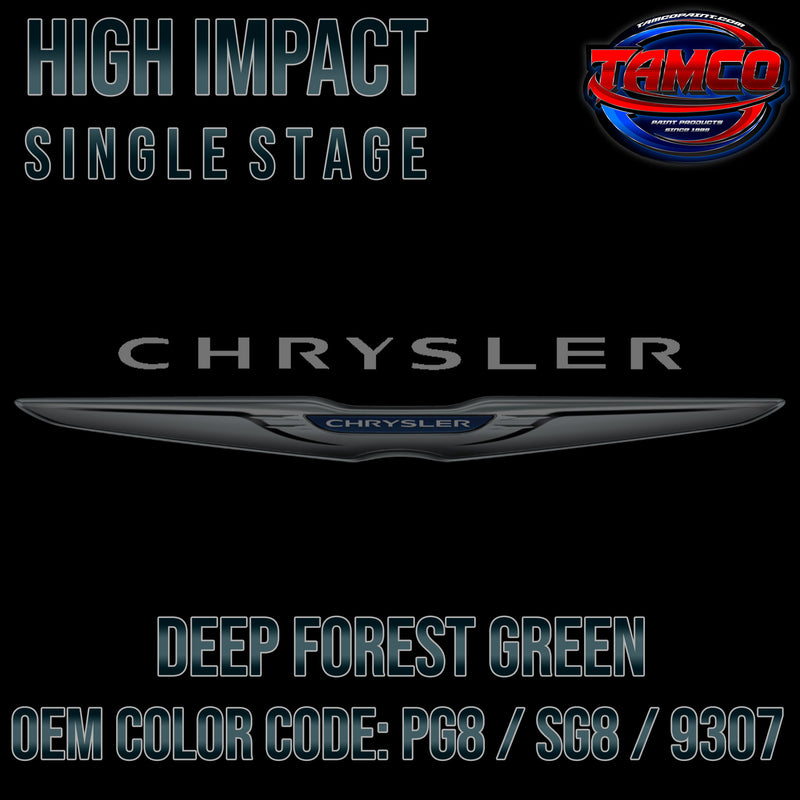 Chrysler Deep Forest Green | PG8 / SG8 / 9307 | 1996-2002 | OEM High Impact Single Stage