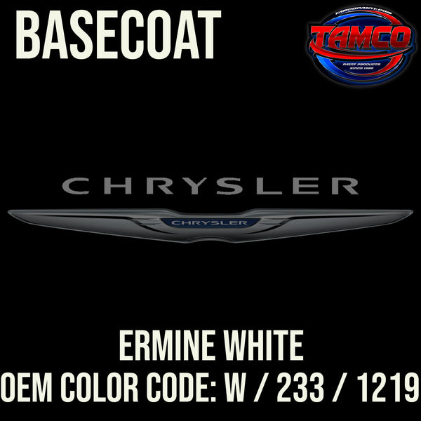 Chrysler Ermine White | W / 233 / 1219 | 1962-1965 | OEM Basecoat