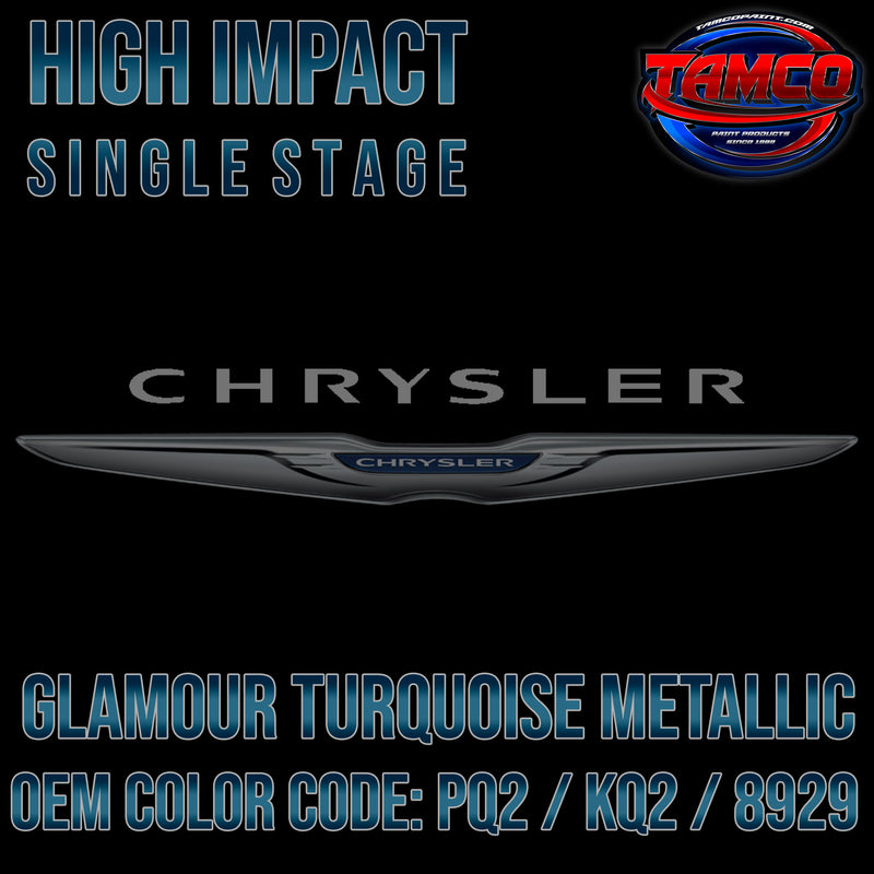 Chrysler Glamour Turquoise Metallic | PQ2 / KQ2 / 8929 | 1991-1994 | OEM High Impact Single Stage
