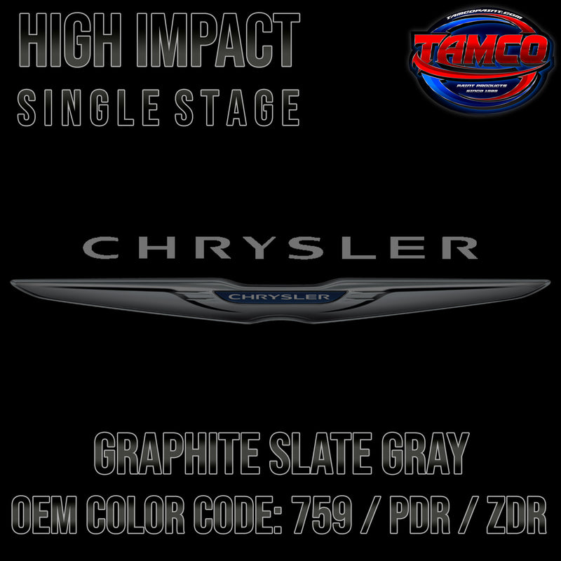 Chrysler Graphite Slate Gray | 759 / PDR / ZDR | 2002-2010 | OEM High Impact Single Stage