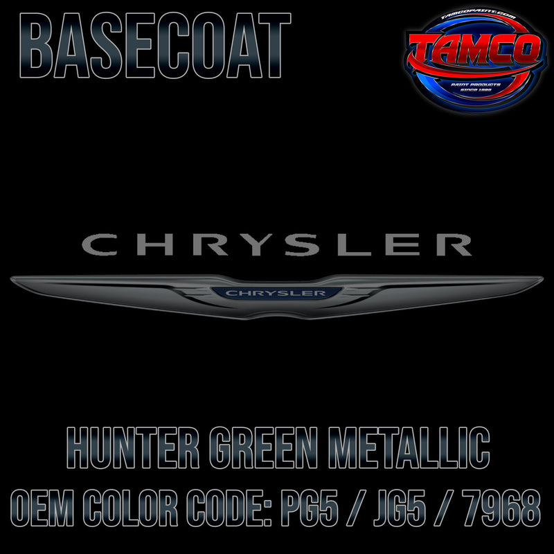 Chrysler Hunter Green Metallic | PG5 / JG5 / 7968 | 1991-1995 | OEM Basecoat