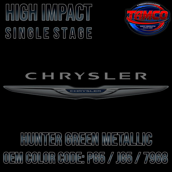 Chrysler Hunter Green Metallic | PG5 / JG5 / 7968 | 1991-1995 | OEM High Impact Single Stage