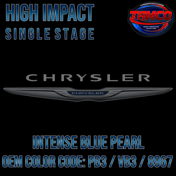 Chrysler Intense Blue Pearl | PB3 / VB3 / 8967 | 1998-2003 | High Impact Single Stage