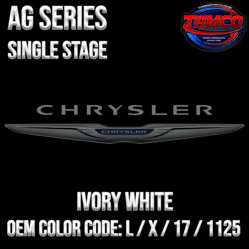 Chrysler Ivory White | L / X / 17 / 1125 | 1957-1959 | OEM AG Series Single Stage