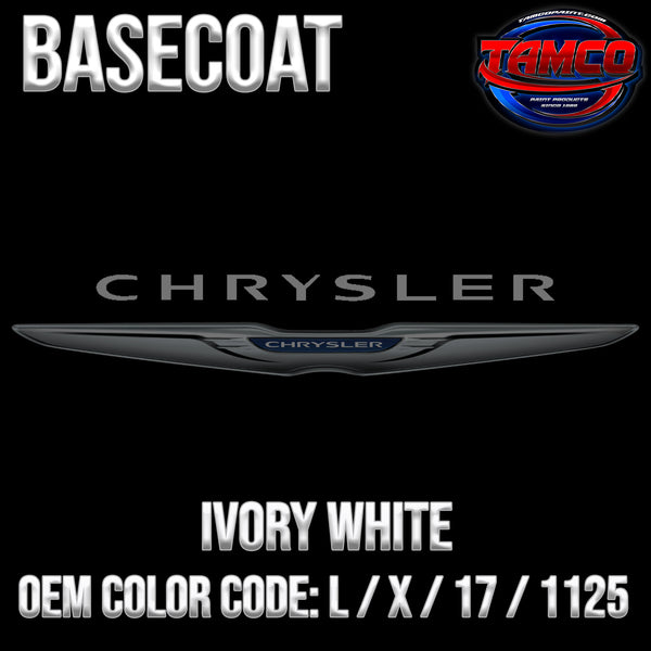 Chrysler Ivory White | L / X / 17 / 1125 | 1957-1959 | OEM Basecoat