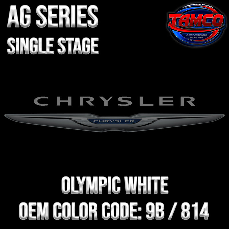 Chrysler Olympic White | 9B / 814 | 1979-1987 | OEM AG Series Single Stage