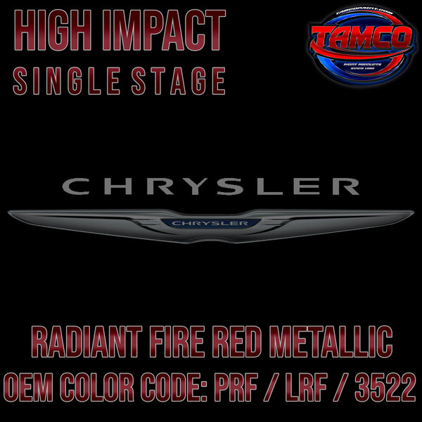 Chrysler Radiant Fire Red Metallic | PRF / LRF / 3522 | 1992-1999 | High Impact Single Stage
