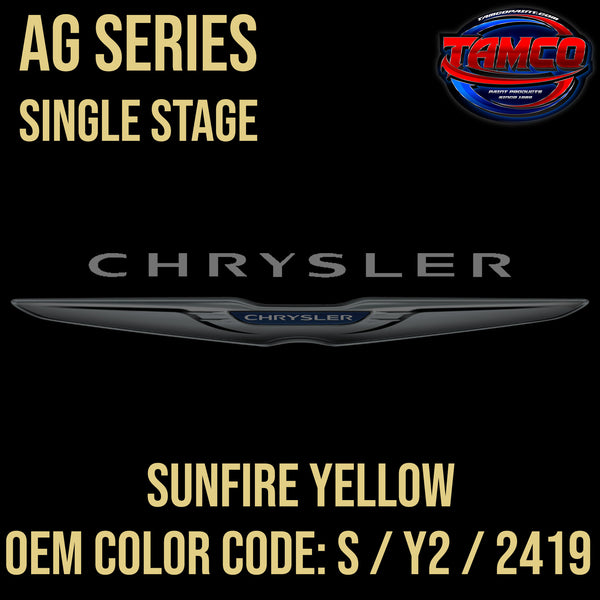 Chrysler Sunfire Yellow | S / Y2 / 2419 | 1968-1974 | OEM AG Series Single Stage