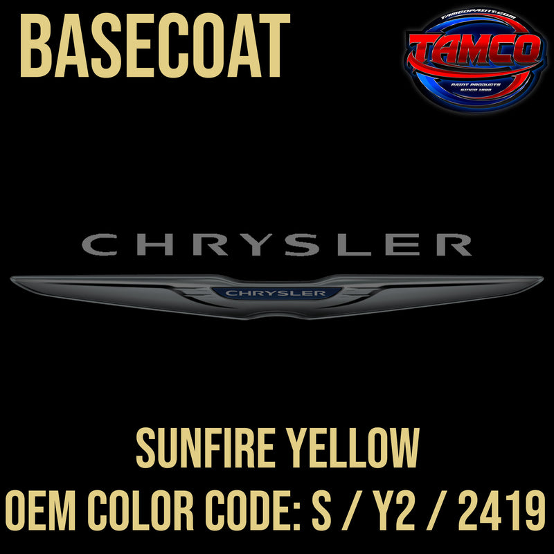 Chrysler Sunfire Yellow | S / Y2 / 2419 | 1968-1974 | OEM Basecoat