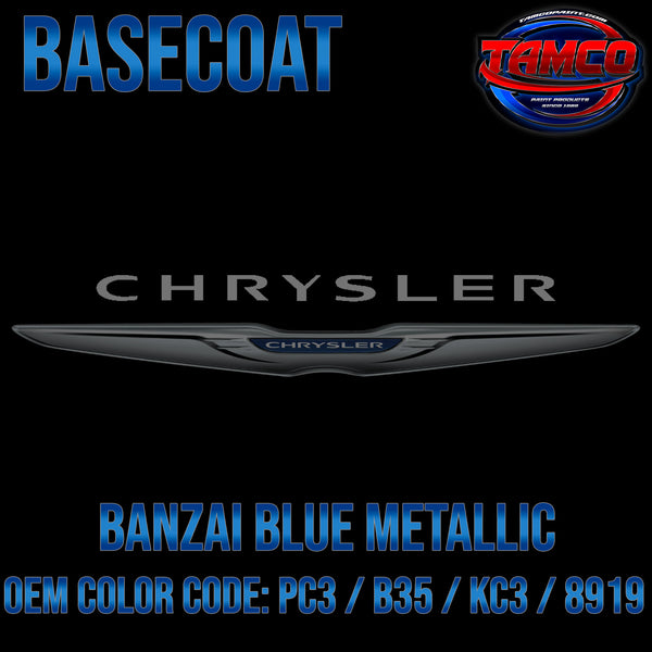 Chrysler Banzai Blue Metallic | PC3 / B35 / KC3 / 8919 | 1991-1994 | OEM Basecoat