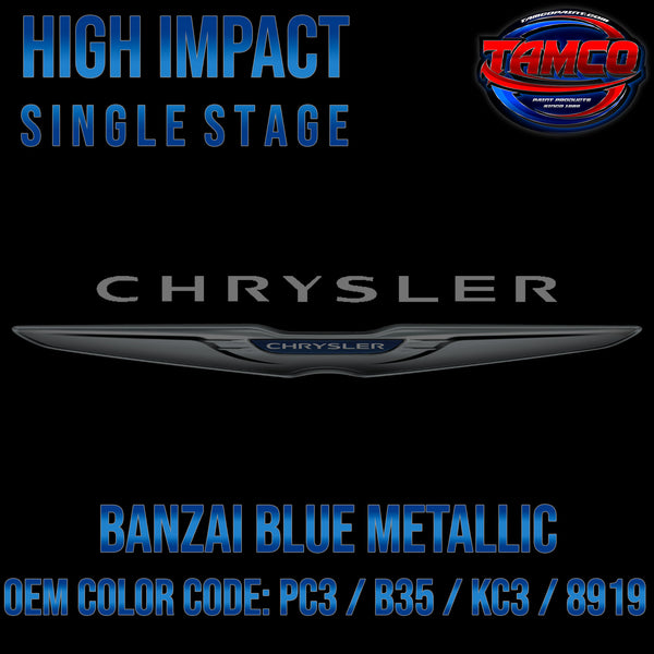 Chrysler Banzai Blue Metallic | PC3 / B35 / KC3 / 8919 | 1991-1994 | OEM High Impact Single Stage