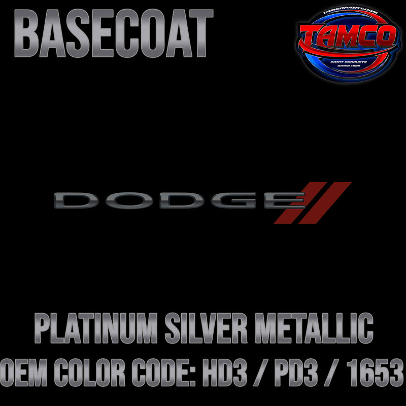 Dodge Platinum Silver Metallic | HD3 / PD3 / 1653 | 1989-1993 | OEM Basecoat