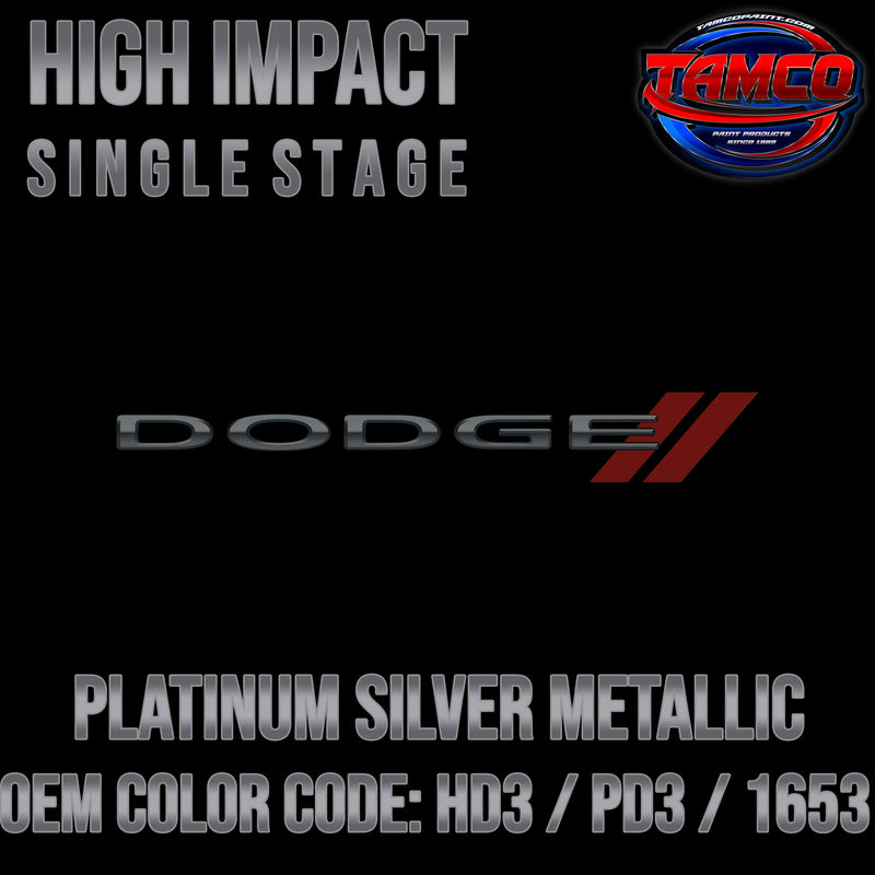 Dodge Platinum Silver Metallic | HD3 / PD3 / 1653 | 1989-1993 | OEM High Impact Single Stage
