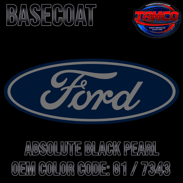 Ford Absolute Black Pearl | G1 / 7343 | 2015-2022 | OEM Basecoat