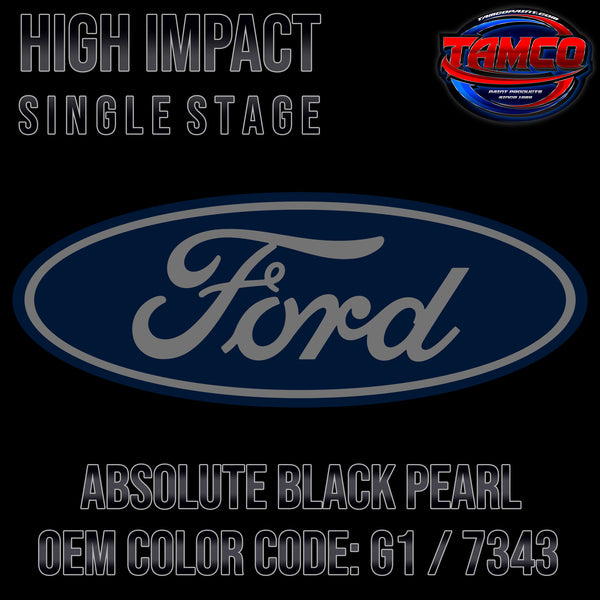 Ford Absolute Black Pearl | G1 / 7343 | 2015-2022 | OEM High Impact Single Stage