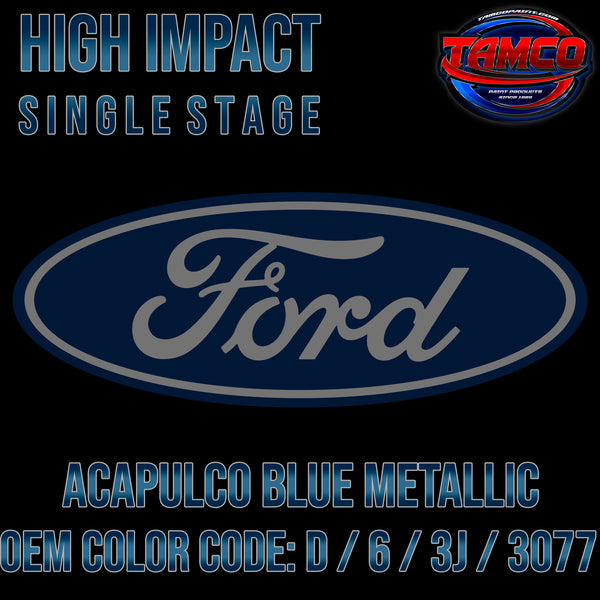 Ford Acapulco Blue Metallic | D / 6 / 3J / 3077 | 1967-1972 | OEM High Impact Single Stage