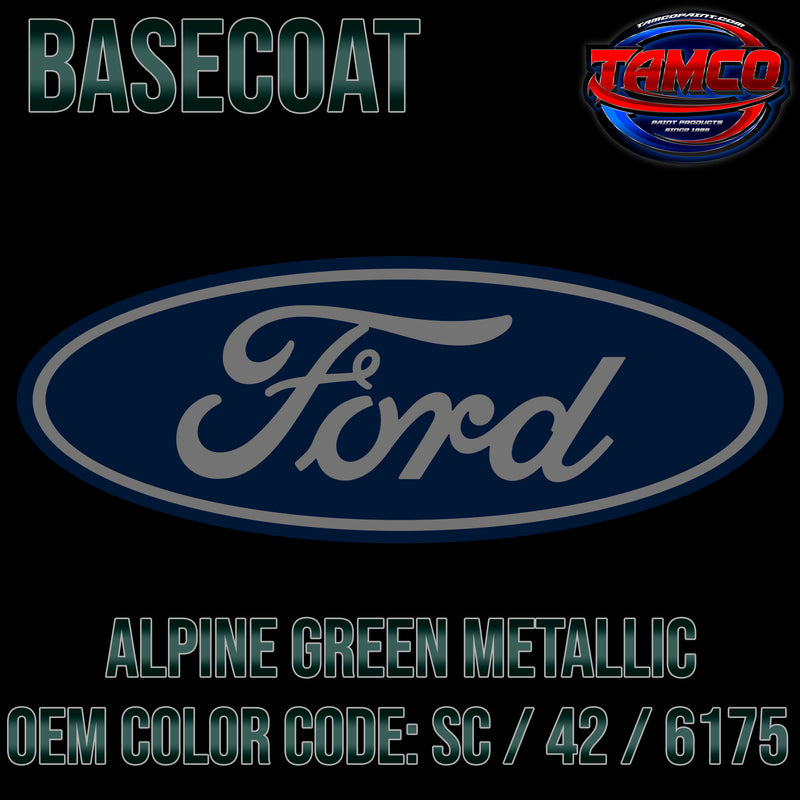 Ford Alpine Green Metallic | SC / 42 / 6175 | 1987-1990 | OEM Basecoat