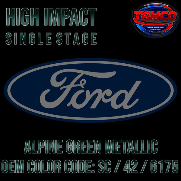 Ford Alpine Green Metallic | SC / 42 / 6175 | 1987-1990 | OEM High Impact Single Stage