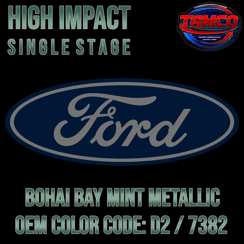 Ford Bohai Bay Mint Metallic | D2 / 7382 | 2017-2019 | OEM High Impact Single Stage
