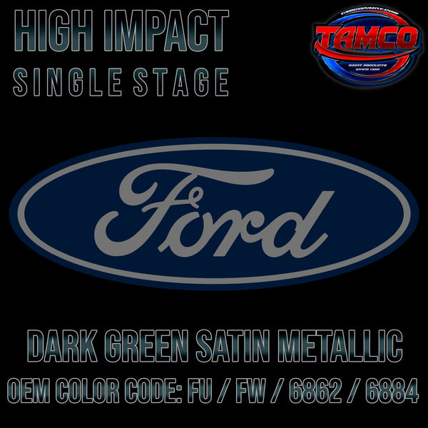 Ford Dark Green Satin Metallic | FU / FW / 6862 / 6884 | 1998-2007 | OEM High Impact Single Stage