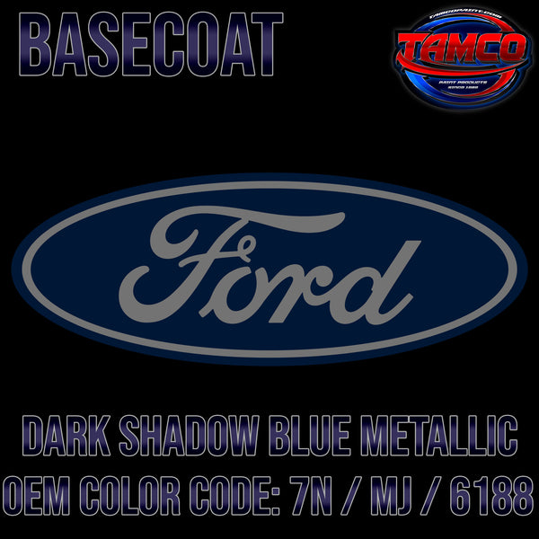 Ford Dark Shadow Blue Metallic | 7N / MJ / 6188 | 1987-1991 | OEM Basecoat