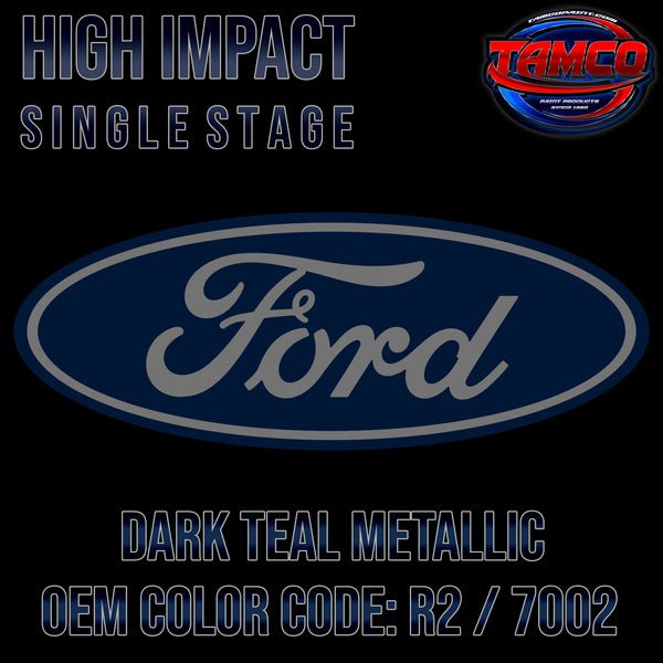 Ford Dark Teal Metallic | R2 / 7002 | 2000-2002 | OEM High Impact Single Stage