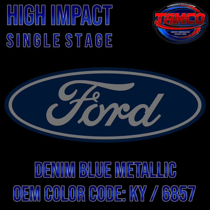 Ford Denim Blue Metallic | KY / 6857 | 1998-1999 | OEM High Impact Single Stage