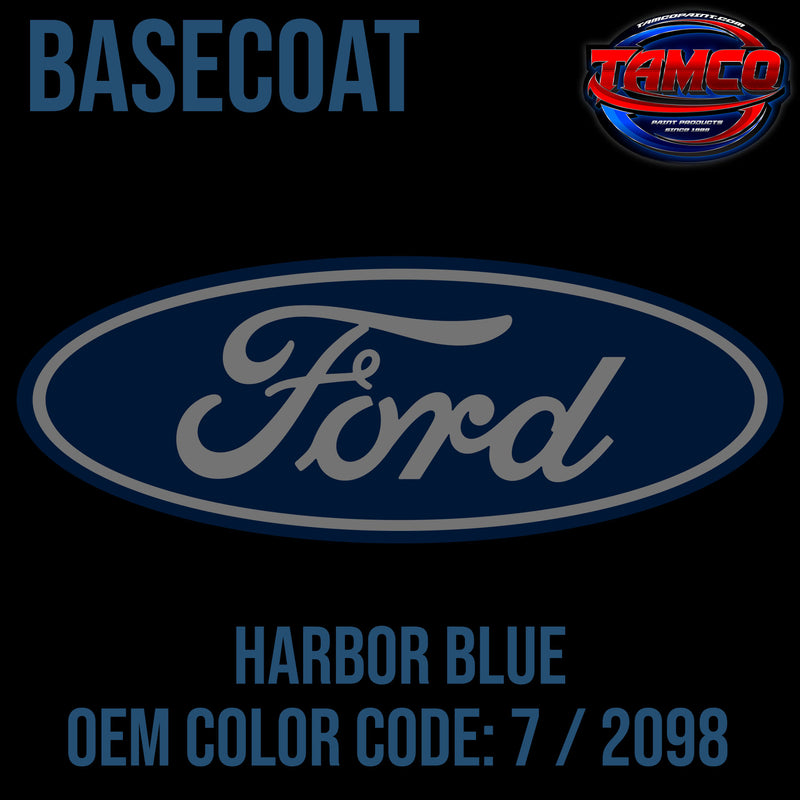 Ford Harbor Blue | 7 / 2098 | 1967-1974;1982-1988 | OEM Basecoat