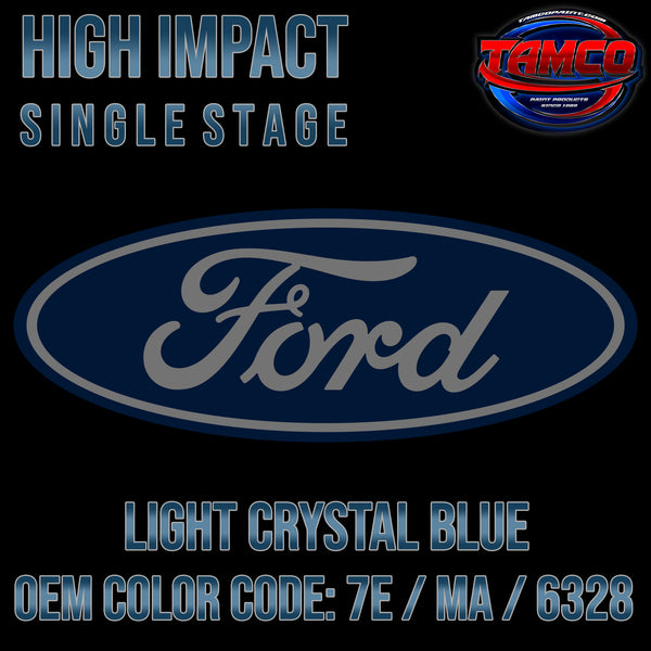 Ford Light Crystal Blue | 7E / MA / 6328 | 1989-1994 | OEM High Impact Single Stage