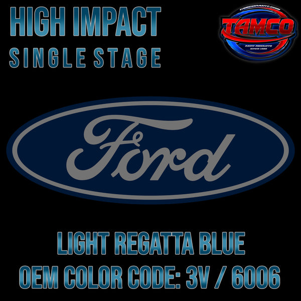 Ford Light Regatta Blue | 3V / 6006 | 1985-1986 | OEM High Impact Single Stage