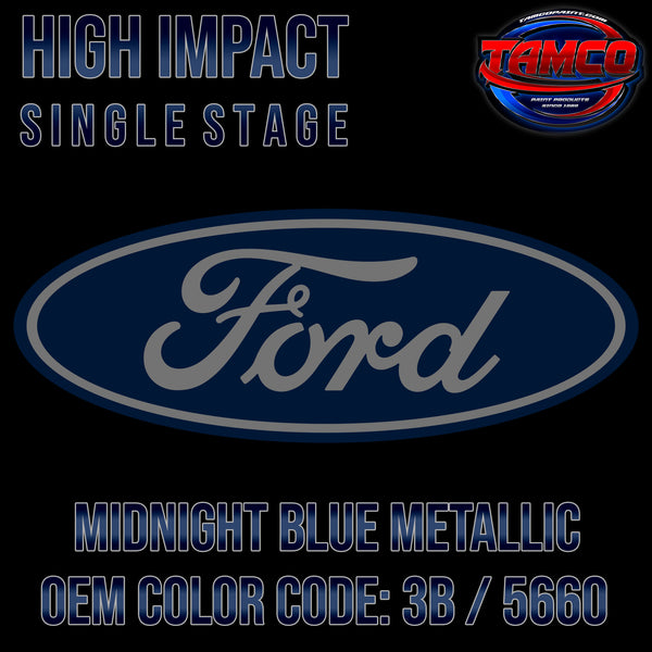 Ford Midnight Blue Metallic | 3B / 5660 | 1980-1981 | OEM High Impact Single Stage