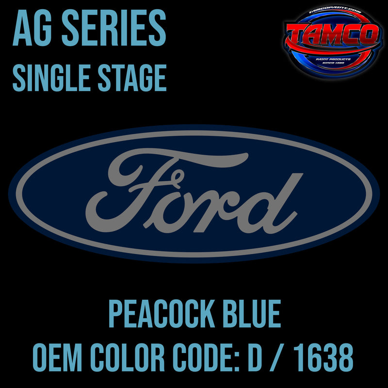 Ford Peacock Blue | D / 1638 | 1964-1967 | OEM AG Series Single Stage