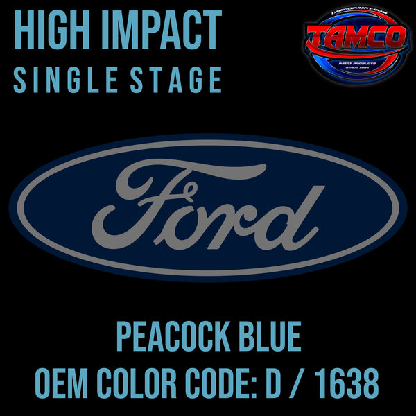 Ford Peacock Blue | D / 1638 | 1964-1967 | OEM High Impact Single Stage