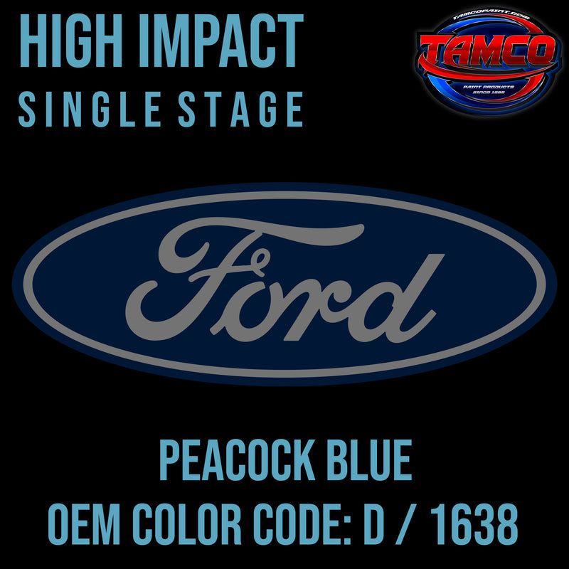 Ford Peacock Blue | D / 1638 | 1964-1967 | OEM High Impact Single Stage