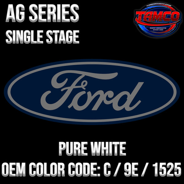 Ford Pure White | C / 9E / 1525 | 1972-1973 | OEM AG Series Single Stage